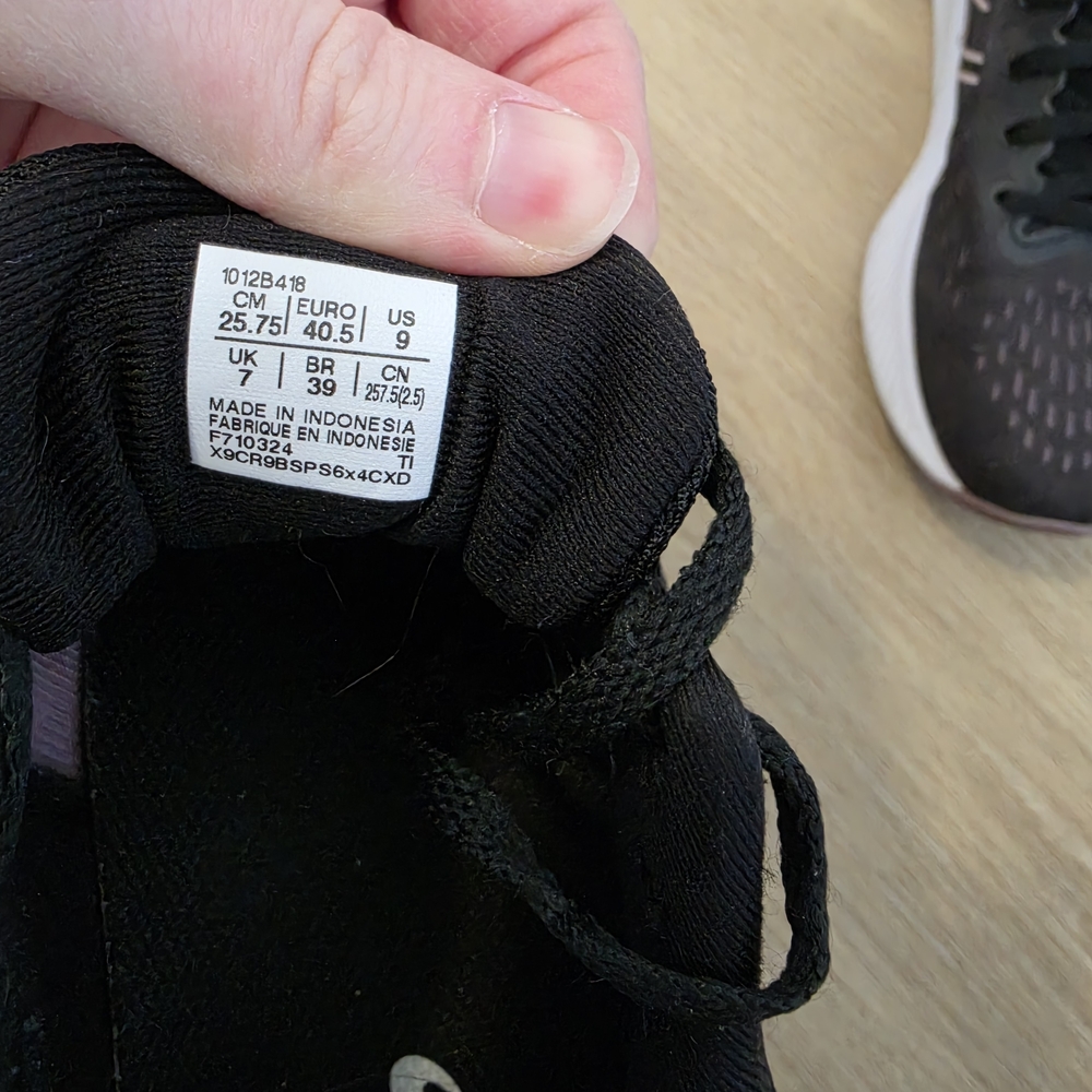 Asics Black and White Women's Athletic Sneakers